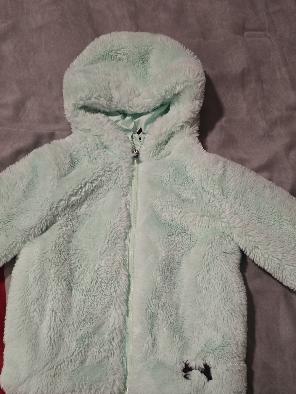 Under Armour Mint Green Women's Jacket with Faux Fur Trim
